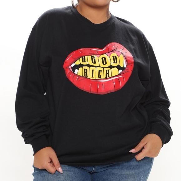 "I'm Hood Rich" Long Sleeve Shirt - Picture 1 of 7